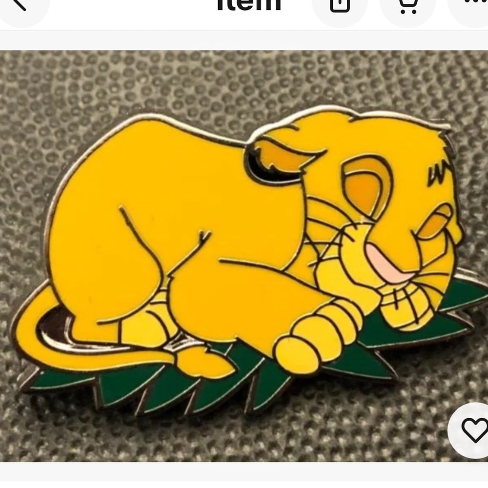 Disney pin 155908 the Lion King Simba Sweet Dreams cub sleeping sleep grass